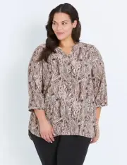 BNWT Size 24 AUTOGRAPH Snakeskin Print Shirt Ladies Plus Size Top / Blouse Snake