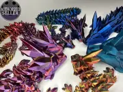 Articulated Crystal Gem Dragon - Crystal Baby Dragon - Dragon Toy - Fidget