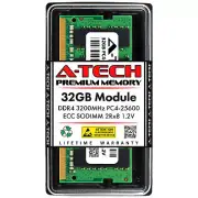 A-Tech 32GB DDR4 3200 MHz ECC SODIMM PC4-25600 260-Pin Unbuffered NAS Memory RAM
