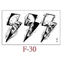 在飛比找蝦皮購物優惠-35 F系列 閃電骷髏頭 表演造型 紋身貼紙 能貼在 安全帽
