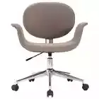 Vidaxl Swivel Office Chair Taupe Fabric fabric,plastic Office Chairs