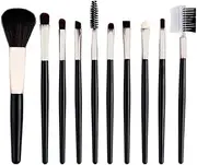 [PARVY] Powder And Blush Brush Set12 pcs Makeup Brush Set, Brush For Powder, Blush, Flat, Eyeliner, Eye Shadow Foundation, Concealer, Eyebrow, Nose Shadow, Eyelash Comb, Eyelash Brush