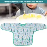 Long Sleeve Round Neck Child Drawing Waterproof Antifouling Kid Apron Baby B NY9