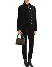 [David Lawrence] Celine Corduroy Jacket in Black