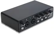 domoi Professional Audio Interface Sound Card Phantom Power Electric Guitar Sound Mixer Mixing Console Studio Live Recording Easy to Use