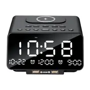Dolphy Bluetooth LED Alarm With Radio Dock Station - Black