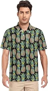 [ZZXXB] Pineapples Men's Polo Shirts Short Sleeve Quick Dry Athletic Outdoor Sports Golf Shirts S-XXL