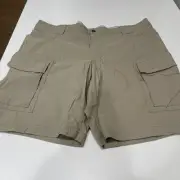 Duluth Trading Men's Dry on the Fly Relaxed Fit 11" Cargo Shorts Smoky Tan 44