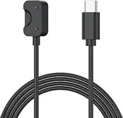 [Leonids] Charger for Samsung Galay Fit 3 Charger, 1M USB Charging Dock for Samsung Galaxy Fit 3 SM-R390 (Black, USB-C)