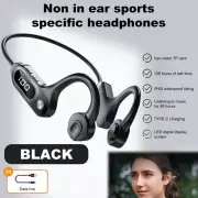 Bluetooth 5.3 Wireless Earbuds Ear Hook Bone Conduction Headphones Sport Headset
