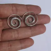 Unique handmade Earring pure silver Thai Karen hill tribe