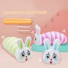Fidget Slug Toy Funny Anti-stress Cartoon Bunny Slug Fidget Sensory Toy Plastic