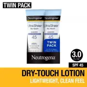 Neutrogena Ultra Sheer Dry-Touch SPF 45 Sunscreen Lotion 2 x 3oz SHIPS TODAY!