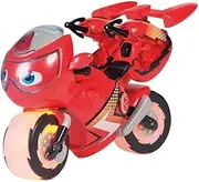 Ricky Zoom T20121EN Lightning Rescue Ricky, Action Figure, Wheeling, Large 9-Inch Motorcycle Lights, Free Standing Kids Motorbike Toys for Boys and Girls 3 Year +, red