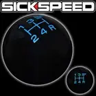 BLACK/BLUE FING FAST SHIFT KNOB 5 SPEED SHORT THROW SHIFTER LEVER 3/8X24" S06