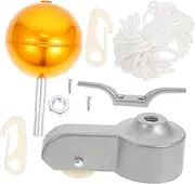MERRYHAPY Flag Pole Install Set Gold Plated Flag Pole Accessories 8 Piece Kit Flag Pole Fitting Flag Pole Repair Set Outdoor Use