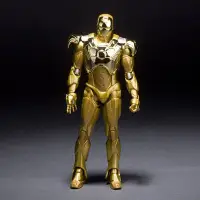 在飛比找Yahoo!奇摩拍賣優惠-現貨 手辦創意禮品漫威限量珍藏版鋼鐵俠MK42模型玩具金色M