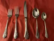 Oneida SOUTHERN GARDEN Silverplate 1989 Flatware 5 Piece Dinner Set NEW!