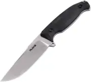 Ruike Jager Fixed Blade Knife Black G10 Handle Stonewash Plain Edge F118B