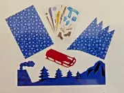 NEW Creative Memories WINTER Combo Pack Snow Sled Stickers Die Cuts Scrapbook
