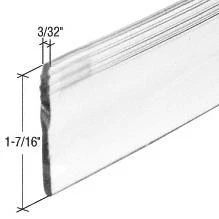 Clear Heavy Gauge Shower Door Bottom Seal and Wipe 36"