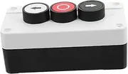 GLEAVI Momentary Push Button Switch Box Hole Emergency Stop Weatherproof Self Recovery Plastic User-Friendly Design