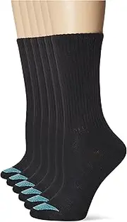 [Hanes] Ultimate 6-Pack Women's Lightweight Breathable Wicking Cool Comfort Crew Socks