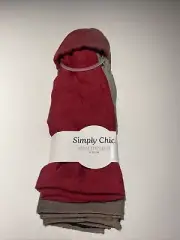 Simply Chic- Womens Red And Tan Scarf- One Size
