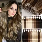 200PCS THICK 100% Remy Human Hair Extensions Micro Loop Nano Bead Ombre Balayage