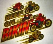 biker bikin' super cool 70s 80s vintage retro tshirt transfer print new NOS