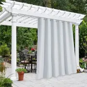 2 Panels Outdoor Patio Curtains 84"W x 108"L (Pack of 2) Greyish White