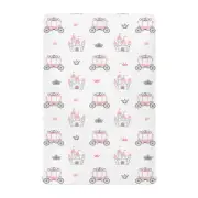 Crib Sheets for Boys Girl Princess Castle Crown Carriage Breathable Mini Crib...