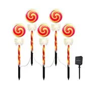 5 Pack LED Christmas Solar Power Ground Stake Outdoor Supply Waterproof Solar IP65 Christmas