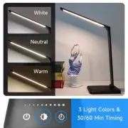 Wireless Charging Led Desk Lamp USB Rechargeable Foldable Study Table Light