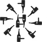 GARVALON 10pcs Clip on Air Chuck Nozzles for Air Pump Plastic Air Pump Nozzles Black Air Pump Adapter