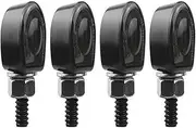 Motorcycle Indicators Turning For K&awasaki Motorcycle Turn Signals 12V 8mm Light Indicators Lamp(4 Pcs-Black-1 LED)