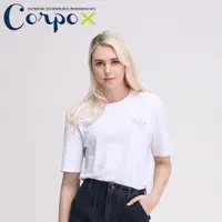 在飛比找PChome24h購物優惠-【Corpo X】女款涼感印花T恤(小字母款)-白