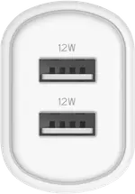 Cygnett PowerPlus 12w Dual Port Wall Charger White