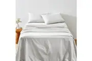 MyHouse Flannelette Sheet Set - Snow - King Single