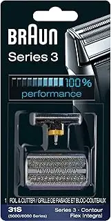 Braun Series 3 31S Foil and Cutter Replacement Head, Compatible with Previous Generation Series 3, Contour, Flex XP, and Flex integral
