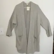 NWT DONNI. OSFA plus ribbed sweater coat cardigan One Size
