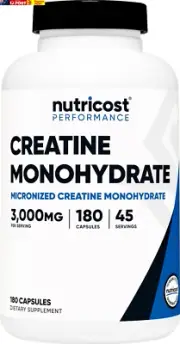 Creatine Monohydrate 3,000Mg, 180 Capsules (750Mg per Capsule) - Gluten Free, No