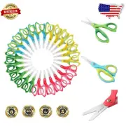 5.5" Kids Craft Scissors - Bulk Safety Scissors with Ergonomic Grip, 24 Count