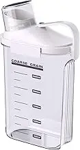 Cereal Container | 2500ml Airtight Coarse Grain Storage Jar With Lid | Large Dry Food Storage Containers With Pouring Spout, Measuring Cup, Clear Jars