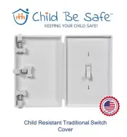 Child Be Safe Child and Pet Proof WHITE Light Switch Safety Cover Guard NEW!