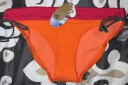 PRANA Saba Bikini Bottom Small Electric Orange MSRP $49.95 New With Tags