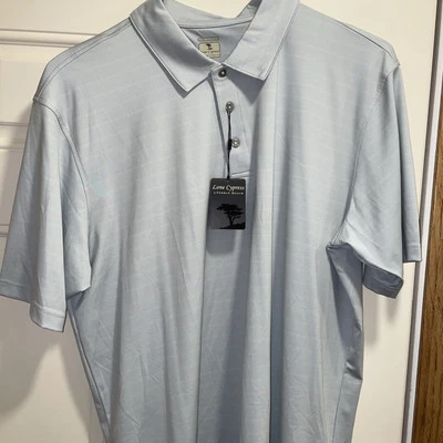 Lone Cypress Pebble Beach Men's 2XL Gray Polyester Golf Polo