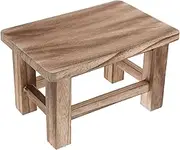 JEWEDECO Solid Wood Step Stool for Adults Compact Wooden Stool for Entryway Design Strong Comfortable Seating for Home Decor