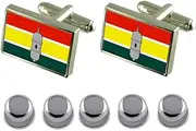 [Select Gifts] Shirt Dress Studs Macapa City Brazil Flag Cufflinks