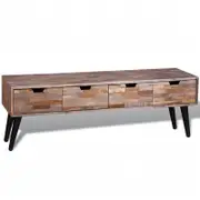 Console TV Cabinet with 4 Drawers Reclaimed Teak